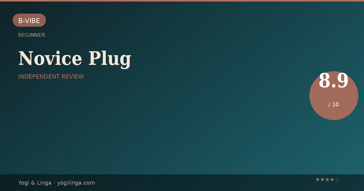 b-Vibe Novice Plug Review: The Best First Anal Plug for Beginners